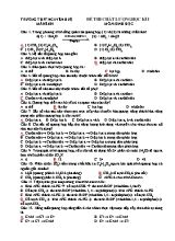 Đề thi chất lượng học kì I môn Sinh học - Mã đề 001